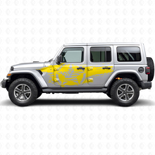 Verweerde USA Vlag Ster Zij Vinyl Decal Kit voor Jeep Wrangler_5