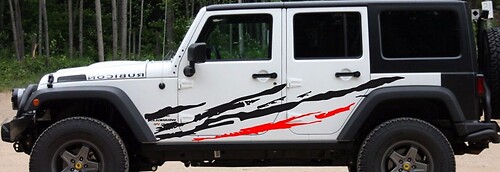 Modderspatplaat Zijkant Vinyl Decal Sticker voor Jeep Wrangler