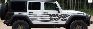 Verontruste Amerikaanse vlag, scheur, scheur, body sticker set Universeel past op Jeep JK XJ