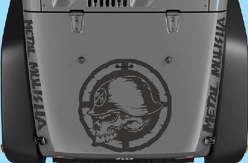 Jeep Wrangler Destressed Metal Mulisha 5-delige set vinyl stickerstickers H197