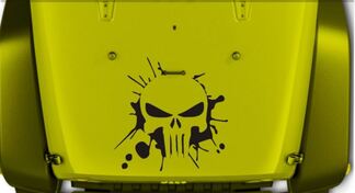 Jeep Wrangler Splash Punisher vinyl motorkap sticker JK JKU LJ TJ 23 X 23