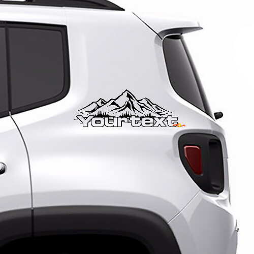 Achterhoek Mountains Vinylstickers voor Jeep Renegade