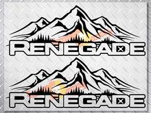 2 JEEP RENEGADE 2015 2016 ACHTER KWARTAAL VINYL Stickers Decals BERGEN 8 X 20 ELK
 2