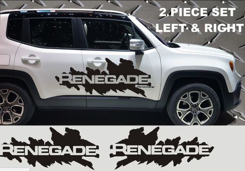 Jeep Renegade Sides Vinyl Decals 2015 2016 Graphics 2 Piece Set Links Rechts