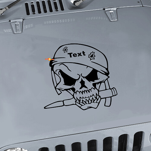Militaire Soldaat Schedel Vinyl Motorkap Sticker Decal voor Jeep Wrangler