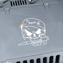 Militaire Soldaat Schedel Vinyl Motorkap Sticker Decal voor Jeep Wrangler 2