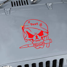 Militaire Soldaat Schedel Vinyl Motorkap Sticker Decal voor Jeep Wrangler 3