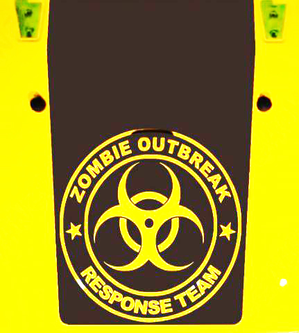 Blackout Zombie Uitbraak Respons Team Capuchon Vinyl Decal voor Jeep Wrangler