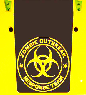 Jeep Wrangler Blackout Zombie Outbreak Vinyl Hood Sticker TJ LJ JK JKU