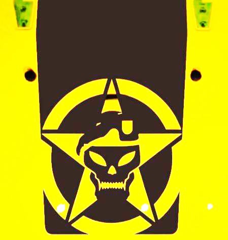 Black Ops Skull Hood Vinyl Sticker voor Jeep Wrangler