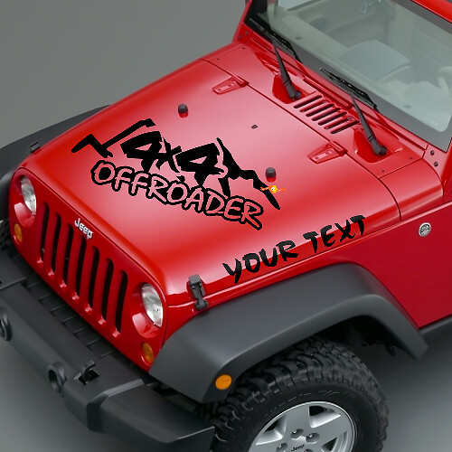 Offroader Belettering Motorkap Vinyl Stickers voor Jeep Wrangler