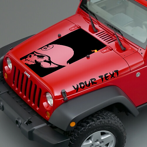 Blackout Metal Mulisha-kop Vinyl Stickers voor Jeep Wrangler JK JKU LJ
