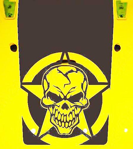 Militaire Skull Star Motorkap Vinyl Sticker voor Jeep Wrangler JK JKU TJ LJ