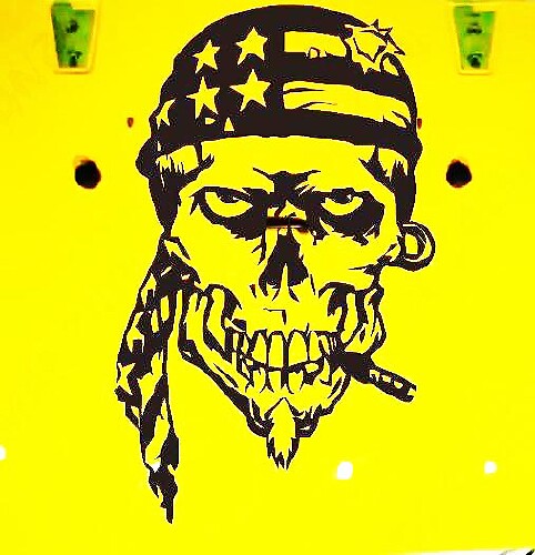 Amerikaanse Vlag Bandana Schedel Kap Vinyl Sticker voor Jeep Wrangler