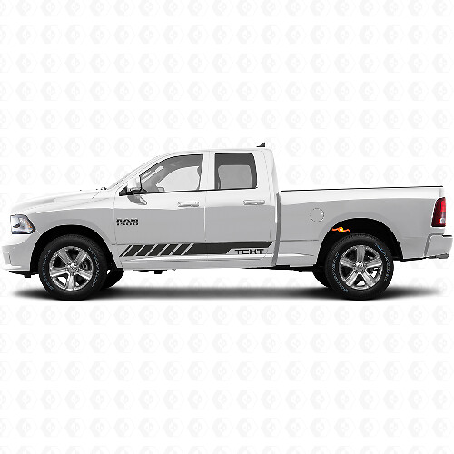 Geruite Zijstrepen Vinyl Sticker voor Dodge Ram 1500 2500 3500 2009–2016_1