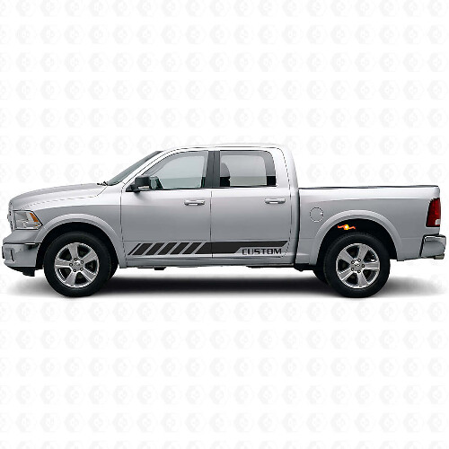 Aangepaste Racezijstrepen Vinyl Decal Kit voor Dodge Ram Rebel 2009-2016
