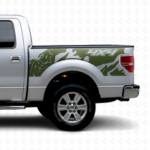 4x4 Off Road Stijl Achter Zij Vinyl Decal voor Musclecar truck 2010-2020_5