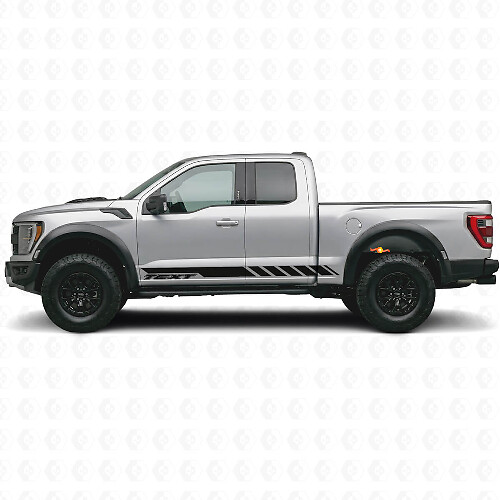Geruite Custom Zijstrepen Vinyl Decal voor Musclecar truck 2010-2020_1