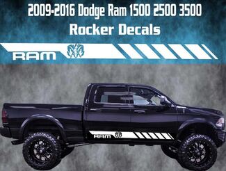 2009-2016 Dodge Ram Rocker Stripe Vinyl Sticker Graphic Racing Rebel Girl