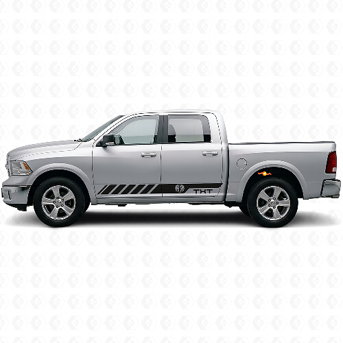 Custom Hemi Stijl Zijstrepen Vinyl Decal voor Dodge Ram Rebel 1500 2009–2016