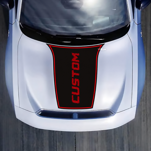 Custom Text Motorkap Wrap Vinyl Decal Sticker voor Dodge Charger Electric