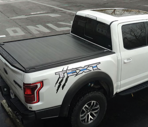 Aangepaste tekst USA vlag logo zijbed graphics decal sticker voor musclecar truck power truck 2017