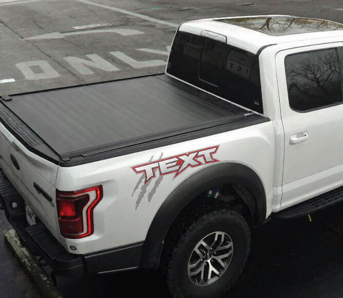 Aangepaste Tekst Zijkant Bed Graphics Decal Sticker voor Musclecar truck power truck 2017