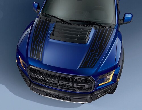 Motorkap Graphics Pakket Kit Decal Sticker 5 voor Ford F-150 Raptor 2017