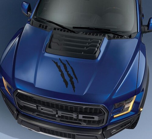 Claws Track Hood Vinyl Decal voor Musclecar truck power truck 2017