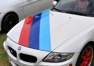 BMW M kleurstrepen Rally Hood Racing Motorsport Performance vinyl sticker

