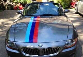 BMW vervagende staart Vlag en strepen rally M kleuren voor BMW Z4 vinyl sticker
