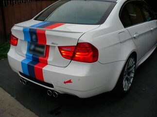 M kleuren Stripes Rally achterkofferbak Racing Motorsport vinyl sticker voor BMW
