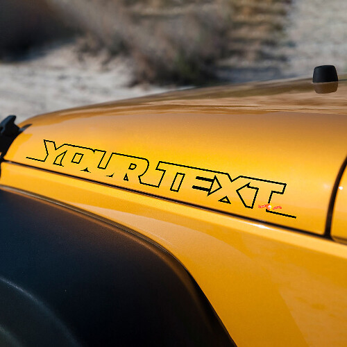 Lettering Hood Side Vinyl Sticker Decal voor Jeep Wrangler Rubicon Sahara