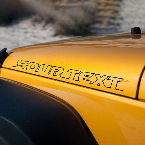 Belettering motorkap zijvinylsticker decal 2 voor Jeep Wrangler Rubicon Sahara