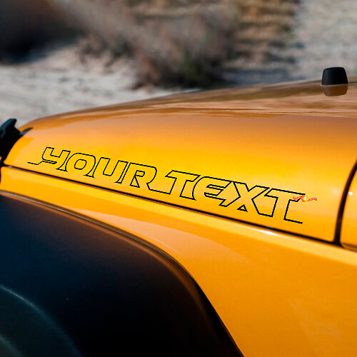 Belettering motorkap zijvinylsticker decal 2 voor Jeep Wrangler Rubicon Sahara