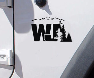 2 van Jeep WJ Design Sticker Wrangler Decals Stickers Logo kies kleur.