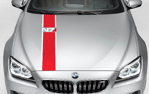 Mass Effect N7 Geïnspireerde Motorkapstreep Vinyl Decal voor Auto's
