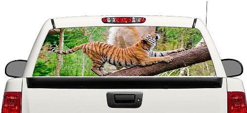 Tijger jungle dier Achterruit Decal Sticker Pick-up Truck SUV Auto 3