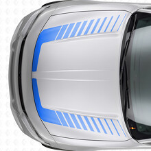 Stroboscoopstijl Accentstrepen Motorkap Vinyl Decal Sticker voor Dodge Charger 2015-2026_2