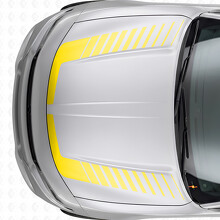 Stroboscoopstijl Accentstrepen Motorkap Vinyl Decal Sticker voor Dodge Charger 2015-2026_5