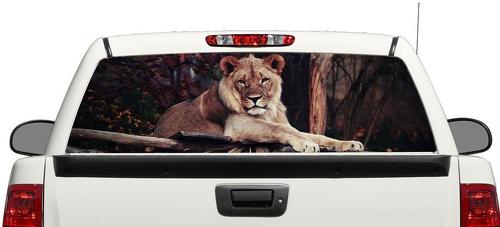 Wild Lion Achterruit Decal Sticker Pick-up Truck SUV Auto 3