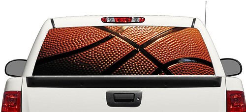 Basketbalstijl Achterruit Vinyl Sticker voor Pick-up Trucks SUV
