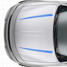 Dubbele Tnin Strepen Motorkap Vinyl Decal Sticker voor Dodge Charger 2015-2026_2