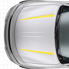 Dubbele Tnin Strepen Motorkap Vinyl Decal Sticker voor Dodge Charger 2015-2026_5