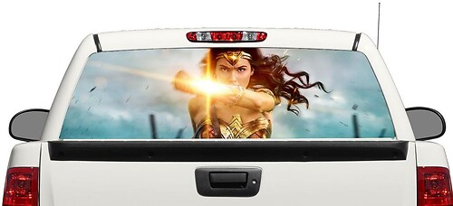 Wonder Women achterruit vinylsticker voor pick-up trucks en SUV's