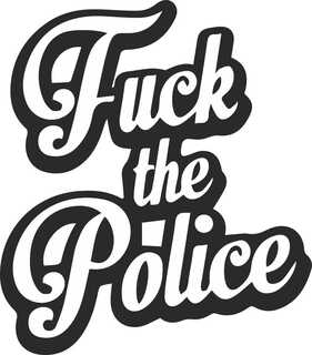 F * ck de politie sticker bom stickers kunst grappig
