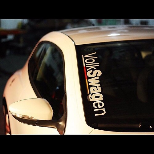 Volkswagen Lettering Voorruit Vinyl Decal Sticker voor Volkswagen Kever