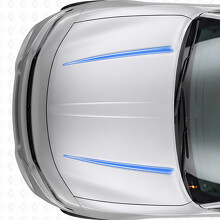 Dubbele Tnin Outline Strepen Motorkap Vinyl Decal Sticker voor Dodge Charger 2015-2026_2