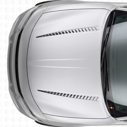 Dubbele Tnin Strobe Strepen Motorkap Vinyl Decal Sticker voor Dodge Charger 2015-2026