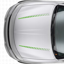 Dubbele Tnin Strobe Strepen Motorkap Vinyl Decal Sticker voor Dodge Charger 2015-2026_3